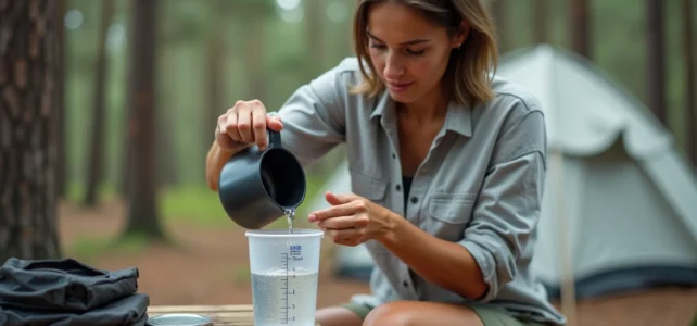 Comment convertir facilement 400 ml en litre avec un verre doseur au camping Comment convertir facilement 400 ml en litre avec un verre doseur au camping